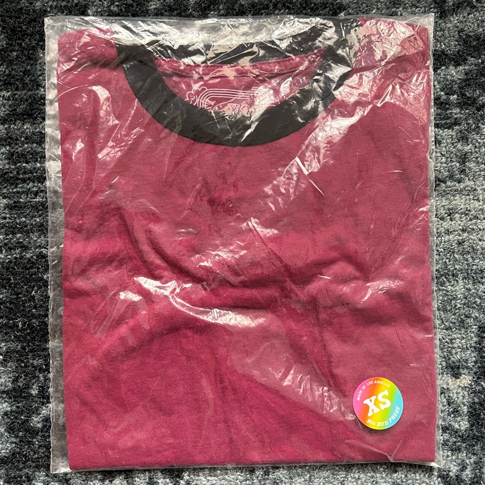 Big Bud Press Maroon Ringer Tee Size XS